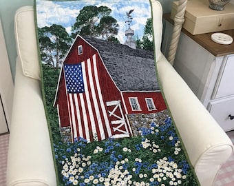 Flag Barn Quilted Wall Door Hanging