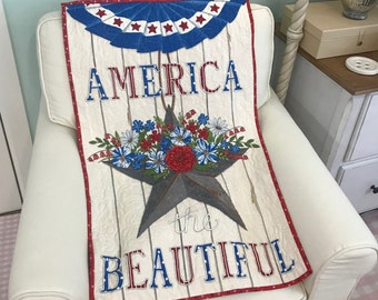 Patriotic Quilted Wall Door Hanging