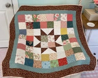 Quilted Patchwork Star Wall Hanging-Handmade