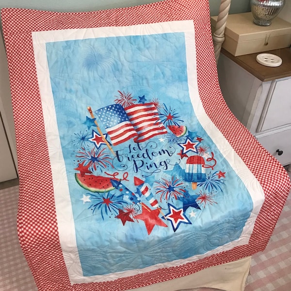 Red White Blue Quilt Etsy