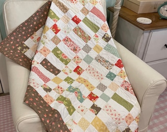 Floral Patchwork Handmade Quilt
