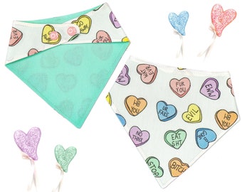 Valentine Dog Bandana Over the Collar Valentie/'s Day Donuts Hearts