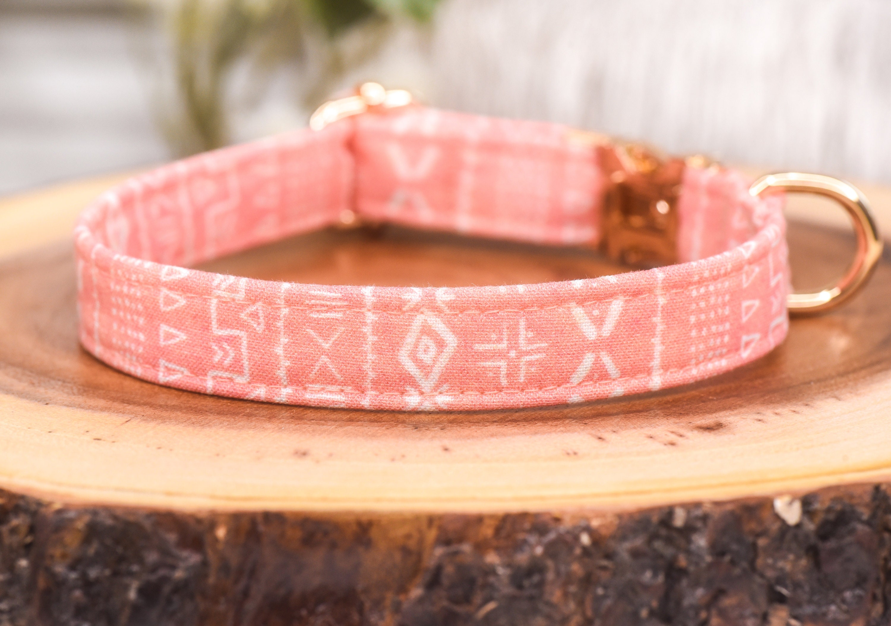 Pink Boho Dog Collar Mika Bohemian Girl Pet Etsy