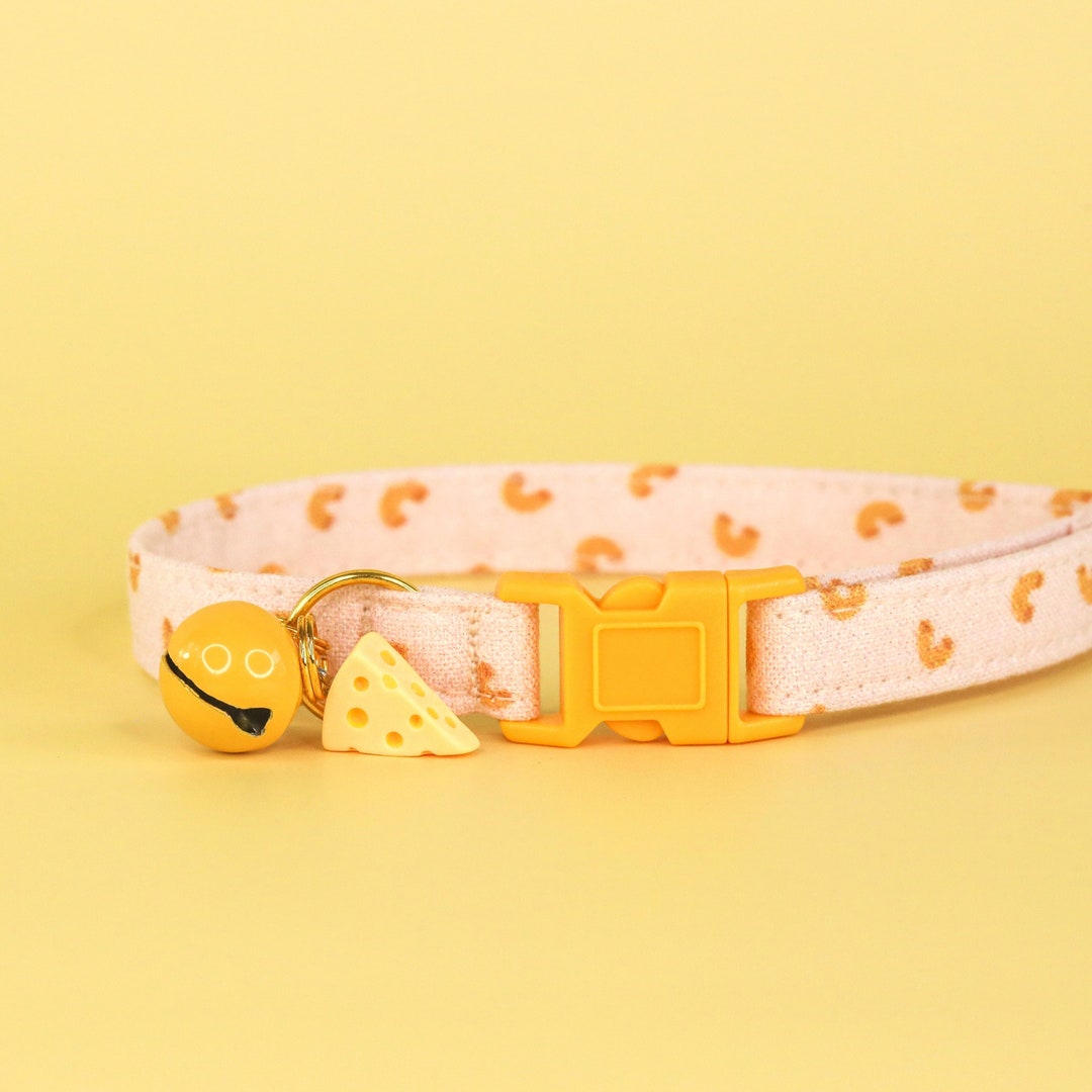 Mac N Cheese Cat Collar, Noodle Cat Collar Breakaway, Cute Macaroni Cat