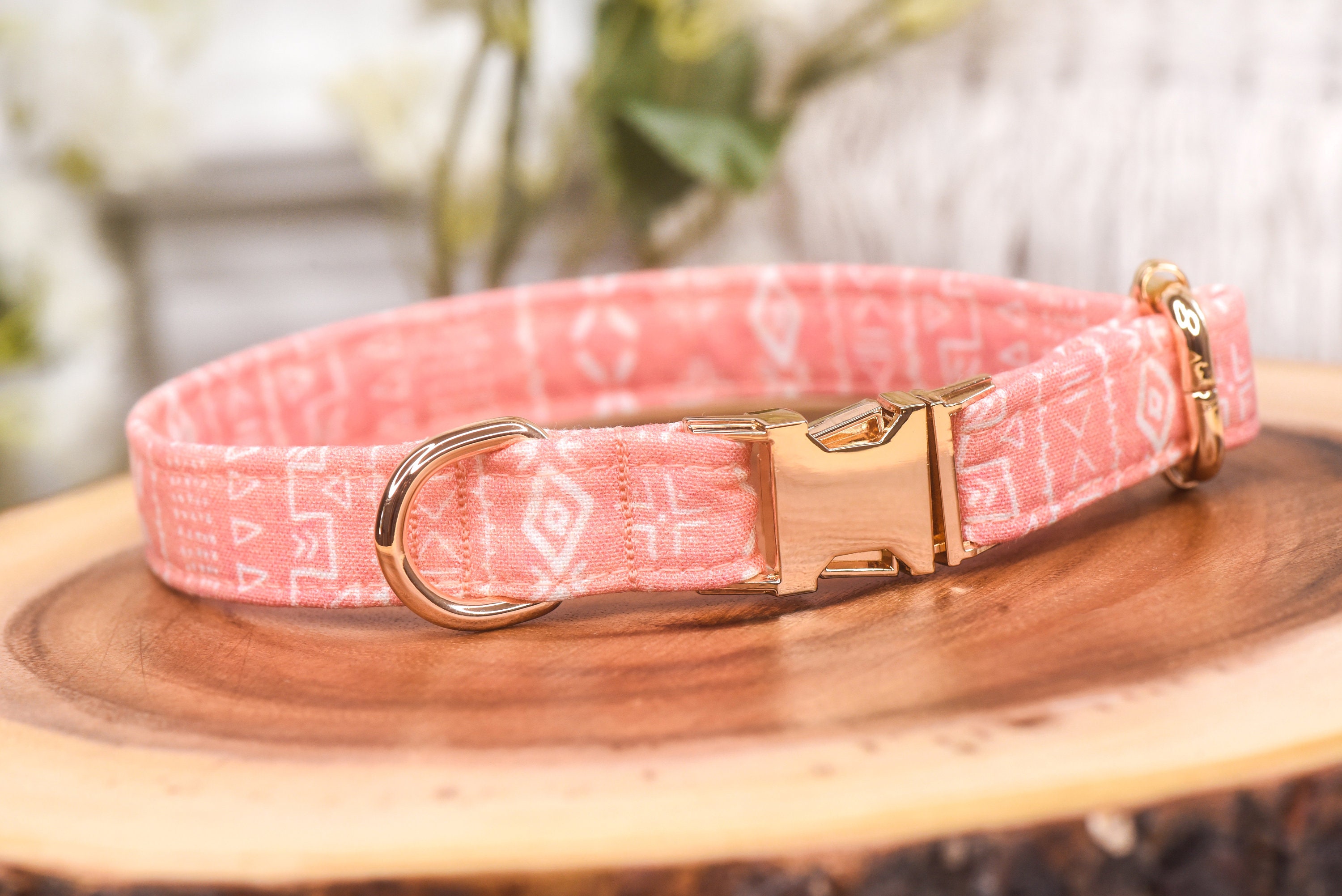 Pink Boho Dog Collar Mika Bohemian Girl Pet Etsy