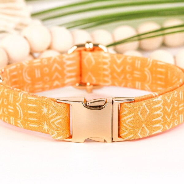 Orange Dog Collar Etsy