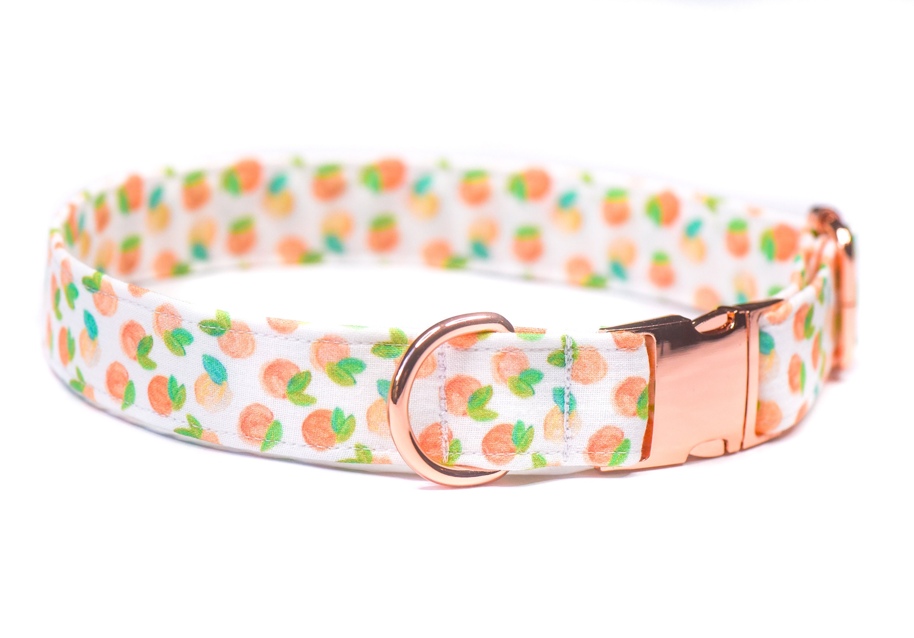 Peach Dog Collar Cat Collar with Peaches Kitten Collar Cute Etsy