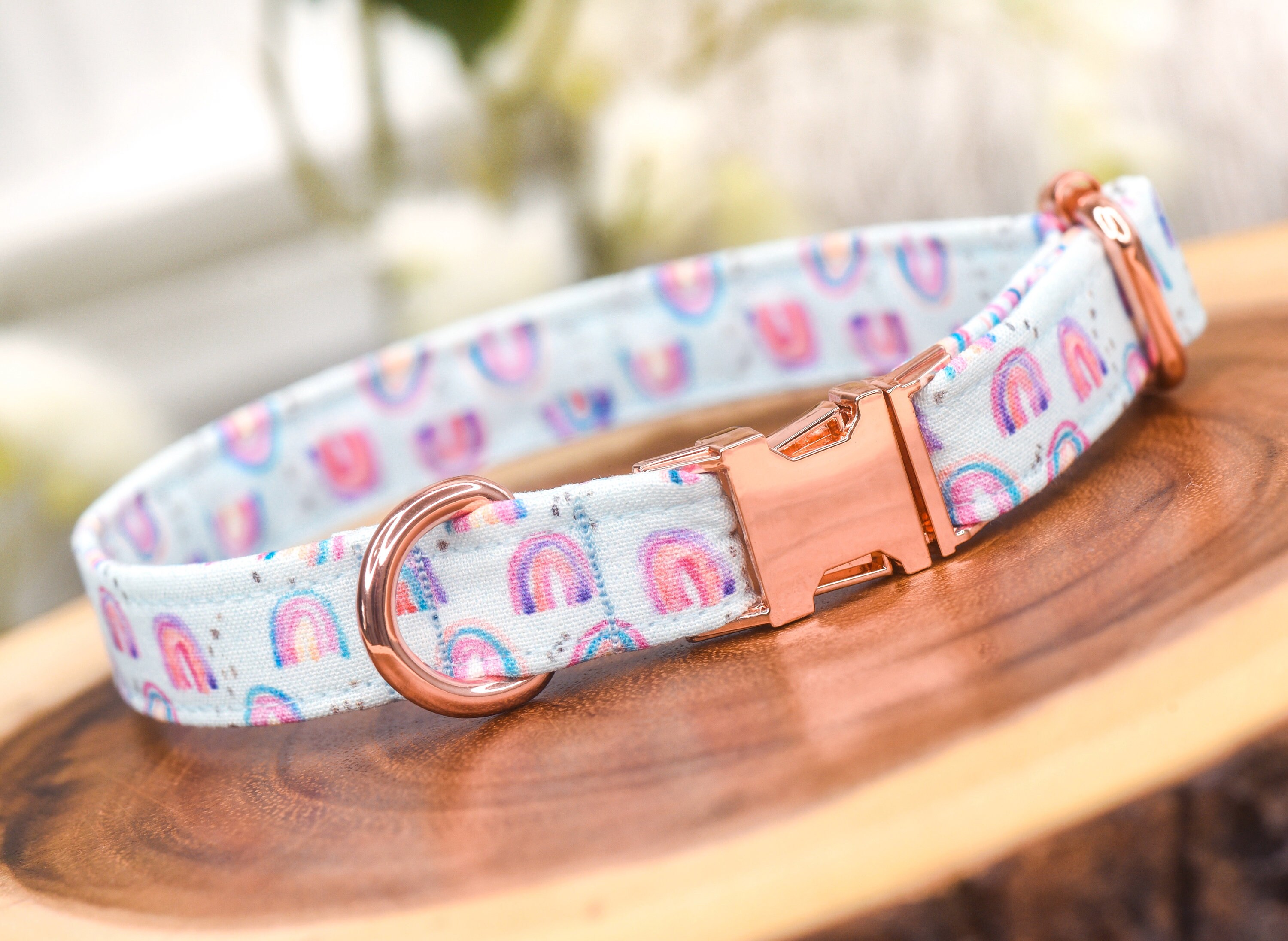 Colorful Boho Rainbow Dog Collar Lola Female Etsy