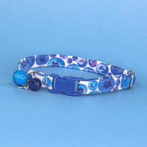 Blueberry Cat Collar with Bell, Fruit Breakaway Cat Collar, Blue Male Cat Collar, Adjustable Kitten Collar Breakaway, Cat Breakaway Collar,