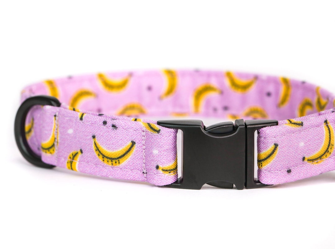Purple Banana Dog Collar Cute Custom Dog Collar Colorful Etsy