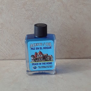 Paz en el Hogar Aceite, 1/2 oz de Aceite Espiritual Metafísico, Aceite de Unción de Meditación Ritual
