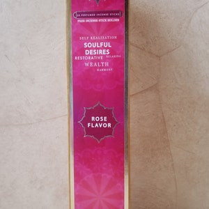 Tatva Yog Rose Flavor Incense Sticks, 30 Perfumed Incense Sticks, Restorative Relaxing Incense Sticks, Meditation Yoga Prayer