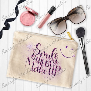 Makeup Bag Sublimation Design, Makeup Quote, Cosmetic Bag, Bag, Digital Design