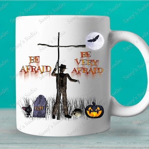 Sublimation Halloween, Halloween PNG, Mug Sublimation, Halloween Scene Clipart, Téléchargement numérique