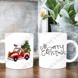 Santa Mug Sublimation,, Christmas PNG, Car Clip Art, Digital Design