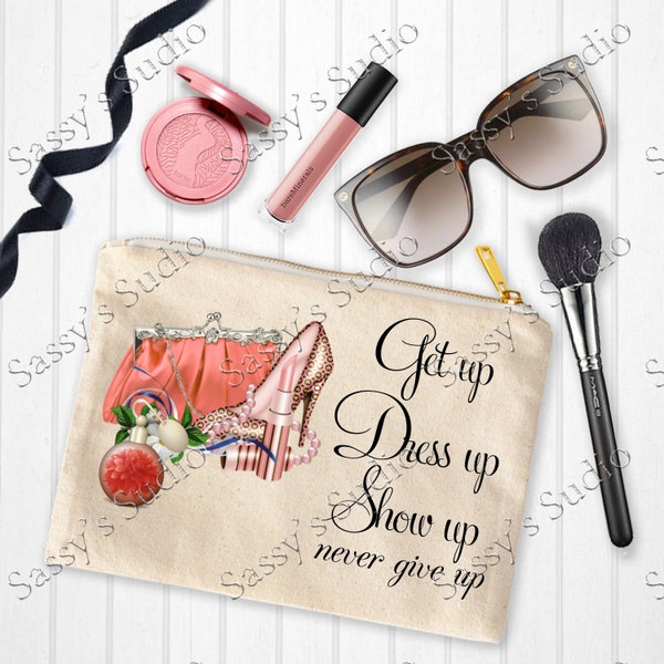Make Up Bag Sublimation, Cosmetic Bag Design. Stylish PNG, Make Up Clip Art, Digital Design, Sublimation Design