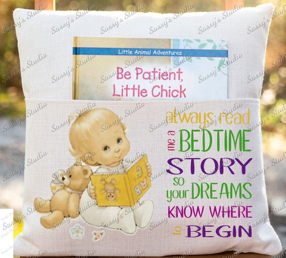 Always Read Me A Bedtime Story Sublimation, Pocket Pillow PNG, Digital Download