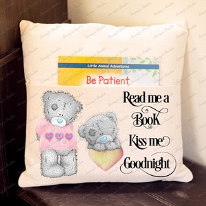 Read Me A Book Kiss Me Goodnight, Pocket Pillow Sublimation, Bears PNG, Digital Download