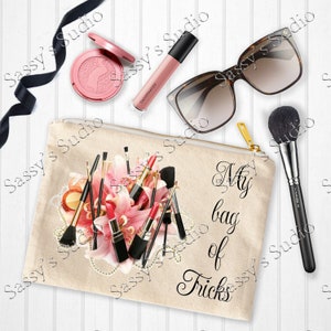 My Bag Of Tricks, Make Up Bag Sublimation, Cosmetic Bag Design. Make Up Bag PNG, Make Up Clip Art, Digital Design, Sublimation Design