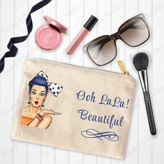 Makeup Bag Sublimation Design, Ooh La La, Makeup Quote, Cosmetic