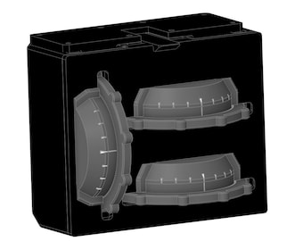 Desk Mount Triple Trim, Analog, with Trim-Lock