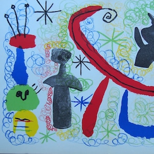 Joan Miró - Original Colour Lithograph 1950, Derriere le Miroir, Limited edition Print, Original lithograph