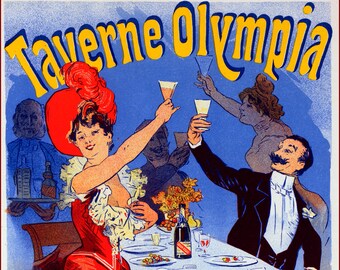 théâtre de l/'opéra VINTAGE AD POSTER jules chéret france 1899 24X36 unique