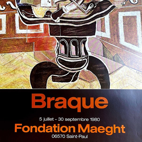 Georges Braques - Affiche originale d'exposition 1980
