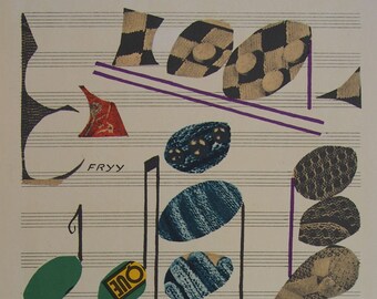 アルプ　リトグラフ　　サイン付き アルベルト・マグネリ – 「Sans titre F」、1970年 – 手書きサイン入り