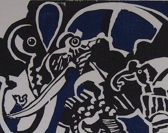 Simon Dittrich - Original Limited Edition Woodcut print