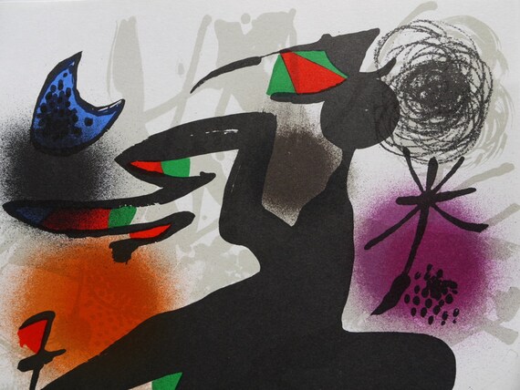 ジョアン・ミロ - オリジナルカラーリトグラフ 1977 - Etsy 日本