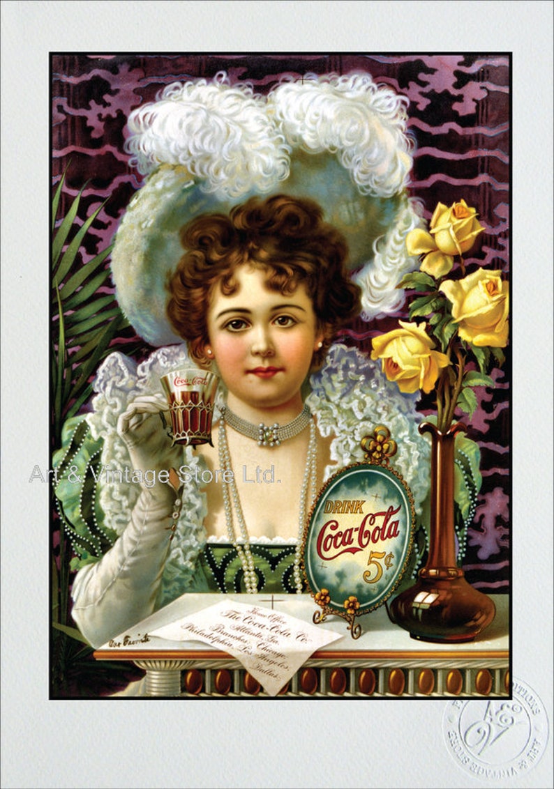 Drink Coca Cola Victorian Advert 1890's Fine Art Giclée | Etsy