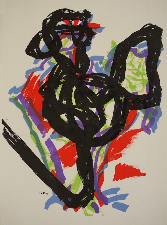 Vintage 1960 Jean-Paul Riopelle Vintage 1960 Jean-Paul Riopelle