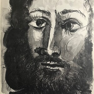 パブロ・ピカソ、道化師、希少レゾネ、新品額装付 パブロ・ピカソ / picasso 希少画集画 額装 リトグラフ/ 版画