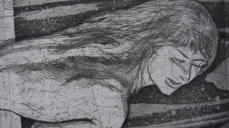 Ernst Fuchs Original Limited edition etching /& Aquatint 1967