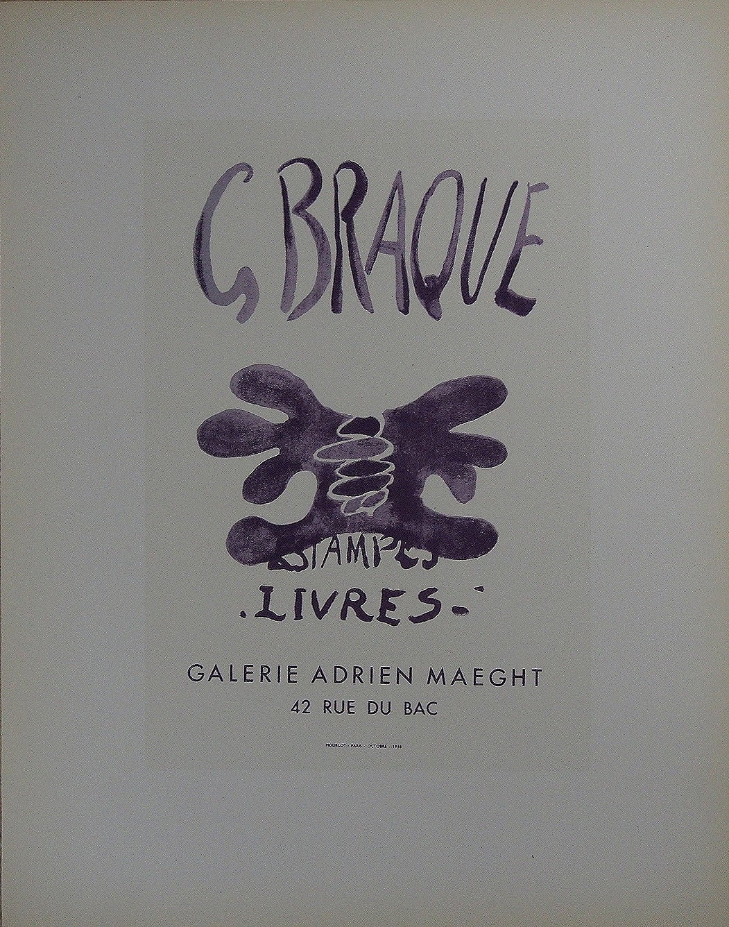 ジョルジュ・ブラック - オリジナルリトグラフ 1959 - Etsy 日本