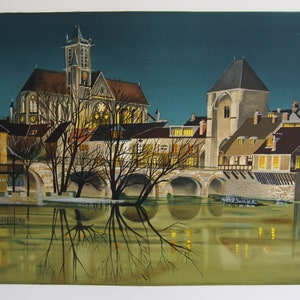 Jean-Luc Lecoindre Vintage Print - Original Lithograph 1980&#39;s