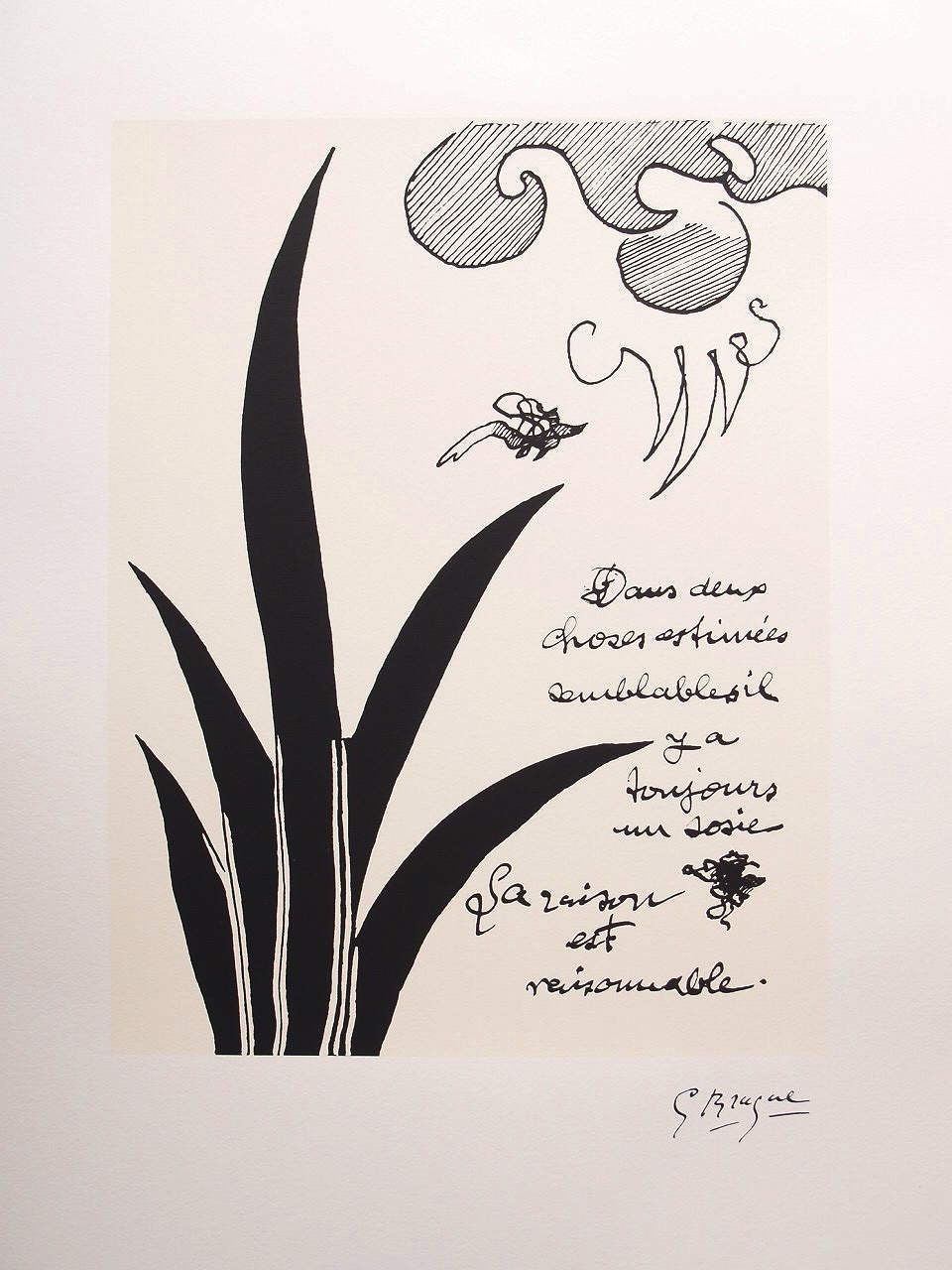 bジョルジュ・ブラックのリトグラフ ☆ジョルジュ ブラック（GEORGES BRAQUE）☆リトグラフ