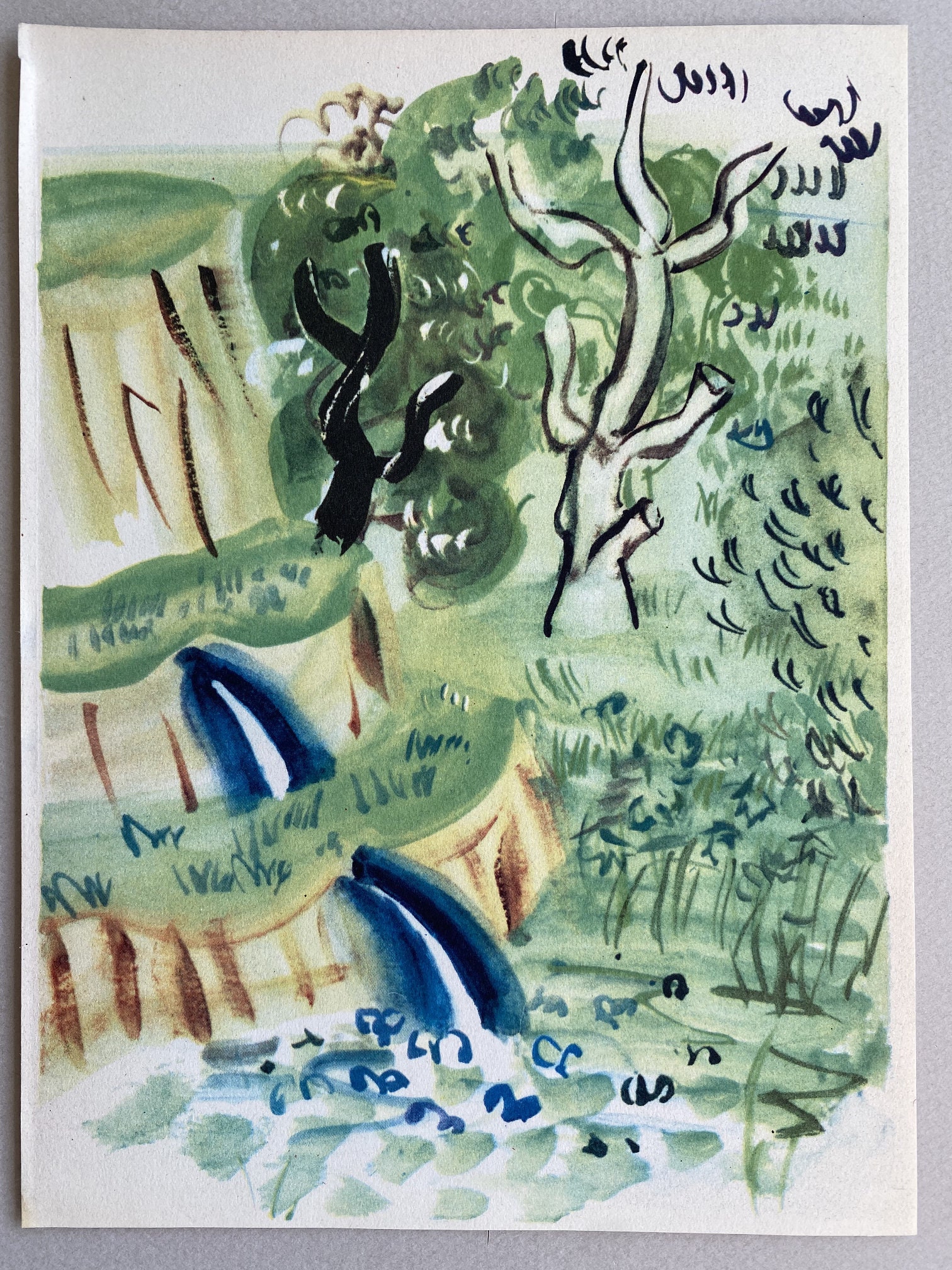 RAOUL DUFY - Lithograph 1950 - Etsy