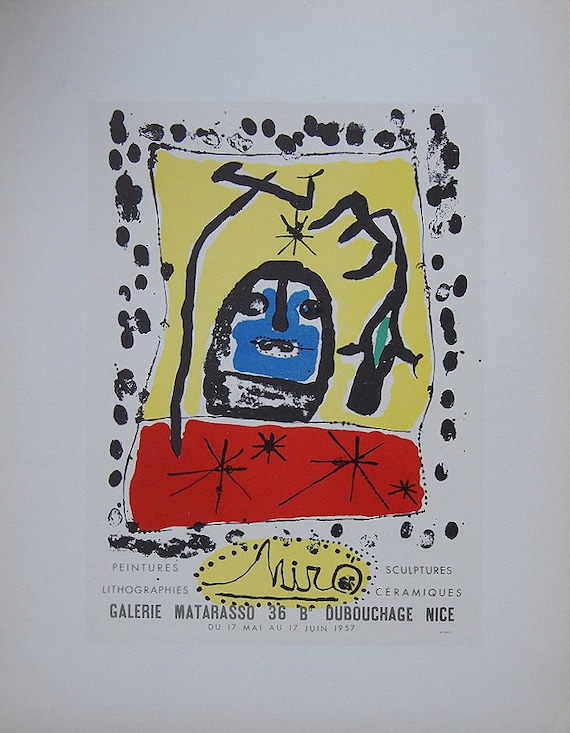 ジョアン・ミロ - オリジナルリトグラフ 1959 - Etsy 日本