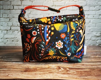 Lunch Bag for women, reuse lunch bag, washable lunch bag, culture bag, flower food storage, wet bag