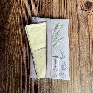 Porta fazzoletti color lavanda, porta fazzoletti tascabile viola, regalo per la cura di sé, piccolo regalo, confezione di fazzoletti, accessorio per borsa, porta fazzoletti da viaggio