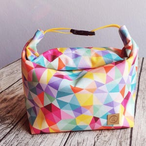 Colorful lunch bag with isolation for women for work or travel