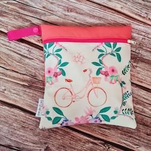 Ride Print Small Waterproof Fabric Wet Bag!, daycare bag, wet bag for cloth diapers Kita swimming pool wet change of clothes