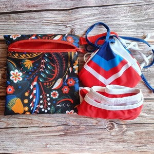 Floral Wet Bag - Makeup Bag, Bikini Pouch, Reusable Waterproof Storage, Travel Essentials