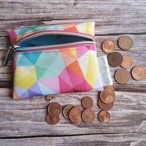 Piccola custodia, portamonete, piccola custodia con cerniera, tessuto impermeabile, mini borsa colorata, porta oggetti da donna, borsa per cosmetici