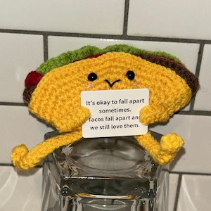 Positive Crochet Taco, Taco Lover, Great Gift, Funny Gift, Motivation