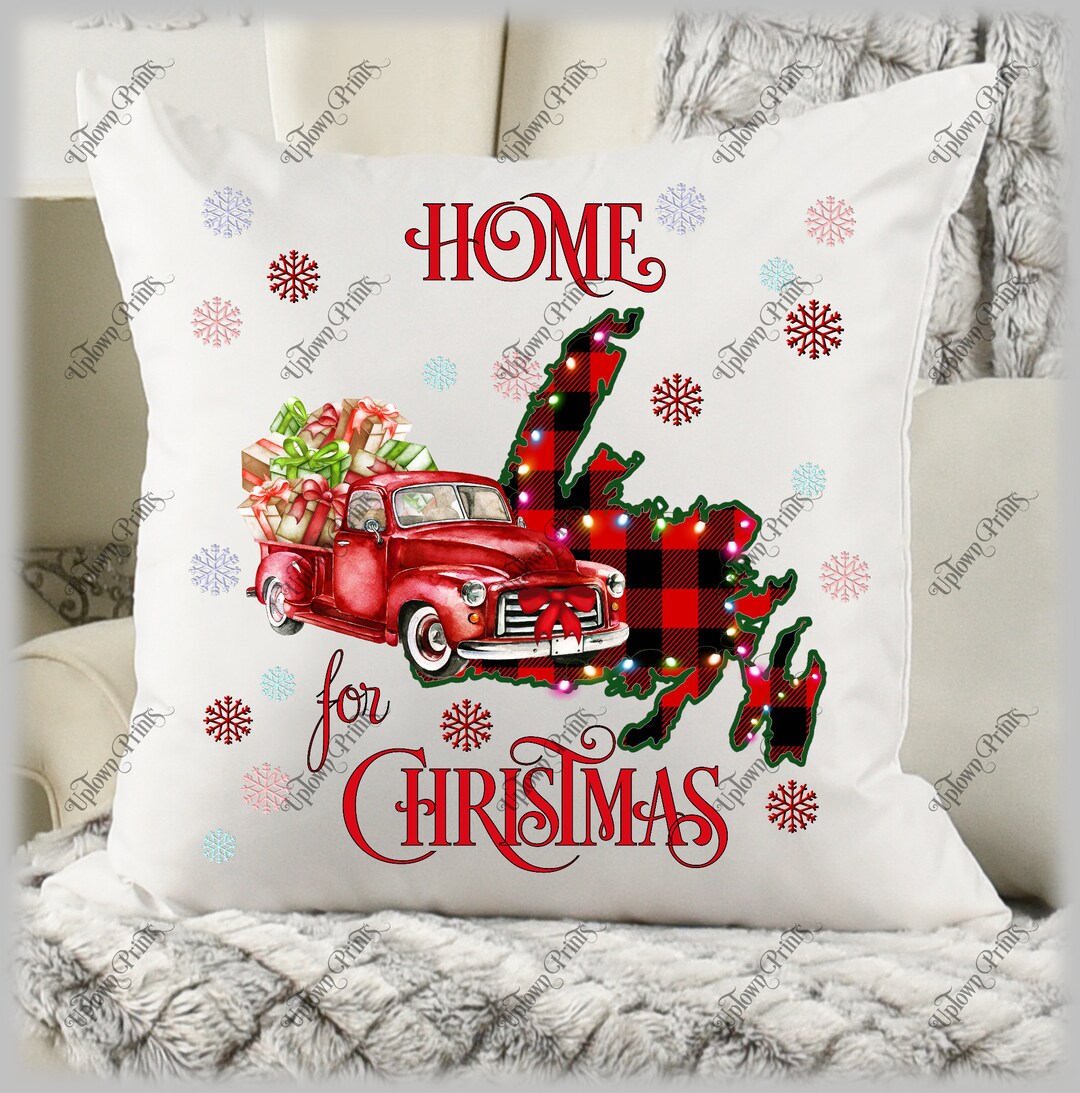Home for Christmas Pillow Sublimation Prints Etsy