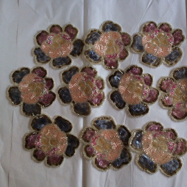 Sew on Sequin and Bead Applique Etsy