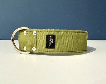 Waterproof olive Martingale collar, Dog collar,Sighthound collar, Galgo collar, Greyhound collar, Saluki collar, dog collars